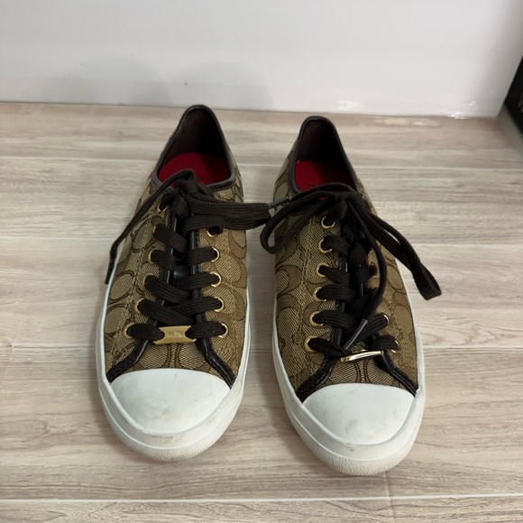 Women’s COACH Brown Patterned Sneakers - Picture 1 of 7